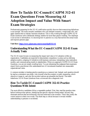 Why EC-Council CAIPM 312-41 Exam Questions From Measuring AI Adoption Impact and Value Feel Tricky In The Exam